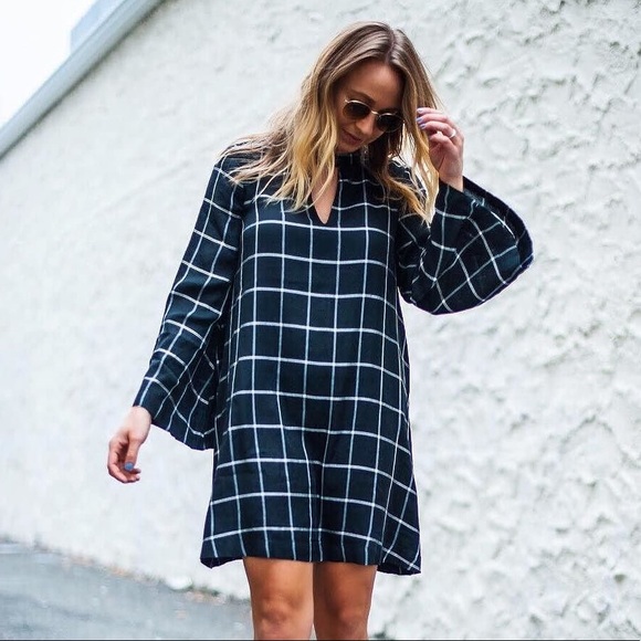 loft windowpane dress